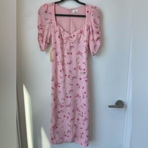 Floral Print short sleeve Square Dress Aritizia size 00